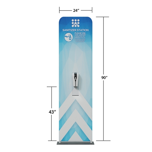 Automatic Hand Sanitizer Dispenser Banner Stand - 24" x 90"