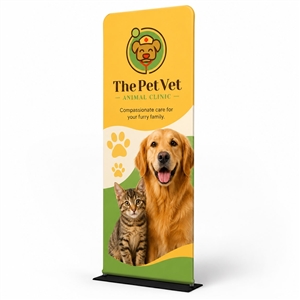36" x 78" Waveline Fabric Banner Stand