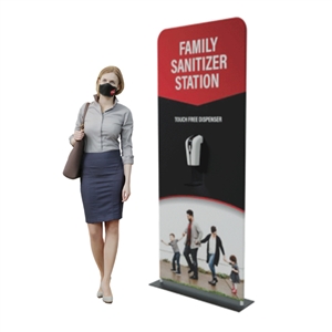 Automatic Hand Sanitizer Dispenser Banner Stand - 36" x 78"