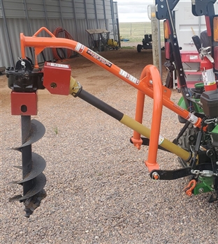 Compact 3 Point Tractor Post Hole Digger for up to 12" Auger