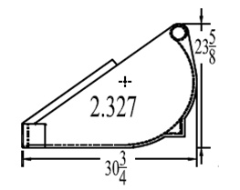 Custom Bucket side profile diagram