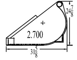 Custom tractor loader bucket diagram