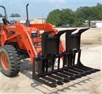 W R Long Open Bottom Grapple 1 Full size Tractor Loader