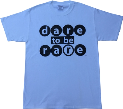 Youth crew neck T Shirt with dare to be Rare in  Bubble