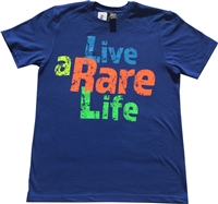 Youth Crew Neck T Shirt with Live a Rare Life  on front