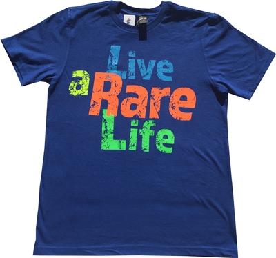 Youth Crew Neck T Shirt with Live a Rare Life  on front