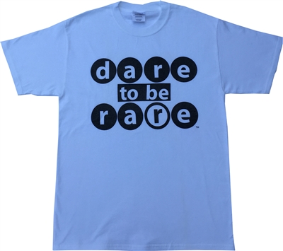 Crew neck with dare to be rare bubble