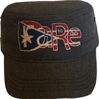Navy Military Hat with PR DTBR logo