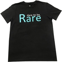 Ladies V Neck with teal dare to be rare logo - X-Small