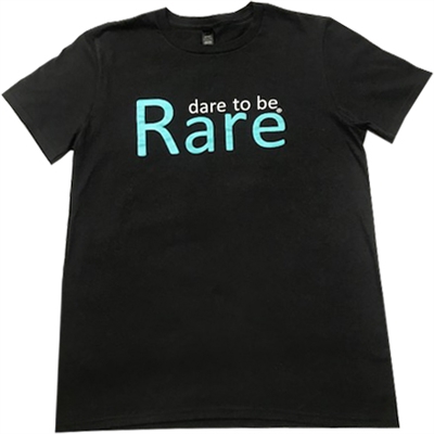 Ladies V Neck with teal dare to be rare logo