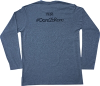 Long sleeve crew neck T Shirt with I'll Have My Life Rare,  Please on front #Dare2bRare on back - X-Large