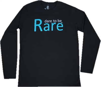 LONG SLEEVE CREW NECK WITH TEAL DARE TO BE RARE LOGO