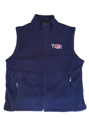 Navy Fleece Vest with Dare to be Rare Logo