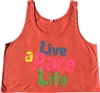 Flowy Boxy Tank Top with Live a Rare Life logo