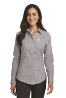 Red House Ladies Windowpane Plaid Non-Iron Shirt