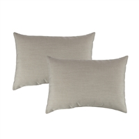 Austin Horn Classics Sunbrella Canvas Flax Boudoir Outdoor Pillow (set of 2)