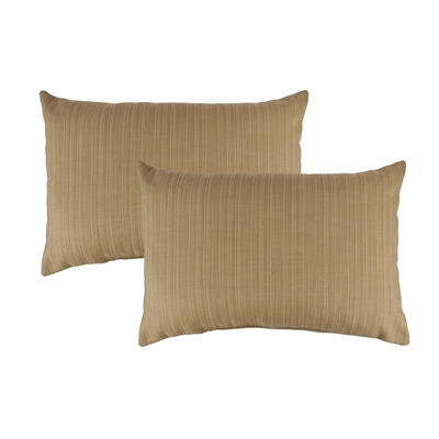 Austin Horn Classics Sunbrella Dupione Bamboo Boudoir Outdoor Pillow (set of 2)