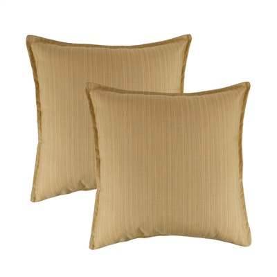 Austin Horn Classics Sunbrella Dupione Cornsilk 20-inch Outdoor Pillow (set of 2)