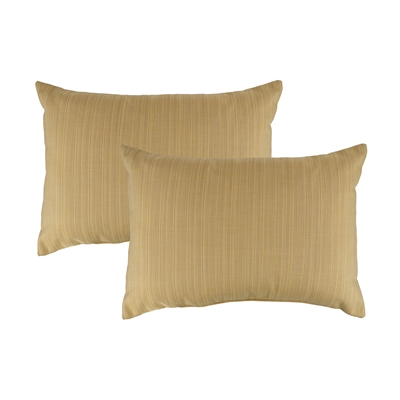 Austin Horn Classics Sunbrella Dupione Cornsilk Boudoir Outdoor Pillow (set of 2)