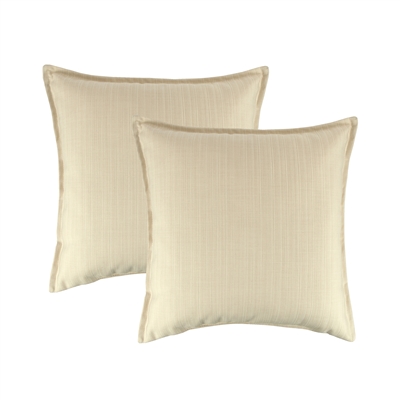 Austin Horn Classics Sunbrella Dupione Pearl 20-inch Outdoor Pillow (set of 2)