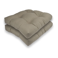SunbrellaÂ® Spectrum Sand Reversible Seat Cushion (set of 2)