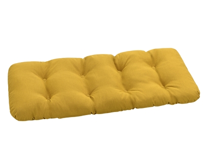 SunbrellaÂ® Spectrum Double U Outdoor/Indoor Bench Cushion (Daffodil) by Austin Horn Classics