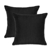 19-inch Square Outdoor/Indoor Zippered Pillow (Set of 2) by Austin Horn Classics - BLACK