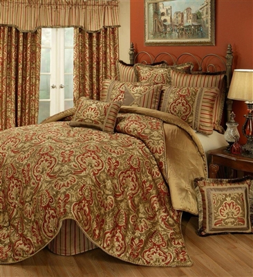 Austin Horn Classics Botticelli Rust 3-piece Duvet Set