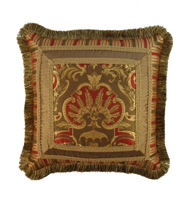 Austin Horn Classics Botticelli Rust 18-inch Square Pillow