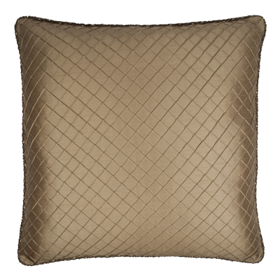 Austin Horn Classics Botticelli Brown 26-inch Diamond to Stripe Euro Sham