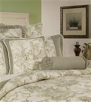 Sherry Kline Country Toile Sage Combo 2-Pack Pillow Set