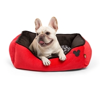 DisneyÂ® Mickey Mouse Rectangular Cuddler with Toy Bone, RED, 24"x22"