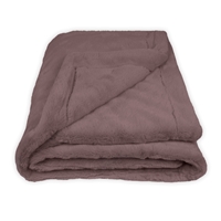 Olivia Quido Dark Mauve/Burgundy Faux Fur 50x60 Throw Blanket