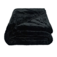 Sherry Kline Fairfax Black Faux Fur 50x60 Throw Blanket