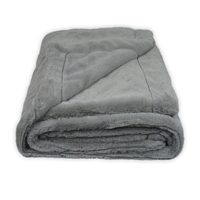 Sherry Kline Fairfax Silver Grey Faux Fur 50x60 Throw Blanket