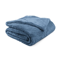 Sherry Kline Faux Fur SKY BLUE 45x72 Reversible Throw Blanket