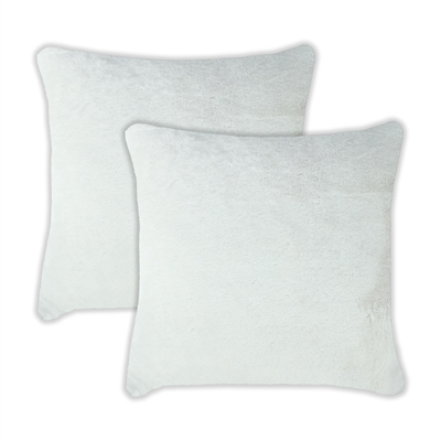 Sherry Kline Harrington Ivory Reversible 20-inch Faux Fur Pillow (Set of 2)