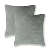 Sherry Kline Harrington Silver Grey Reversible 20-inch Faux Fur Pillow (Set of 2)