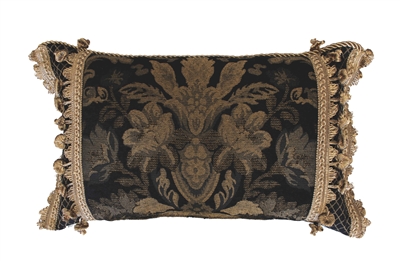 Austin Horn Classics Lismore Black Boudoir Pillow