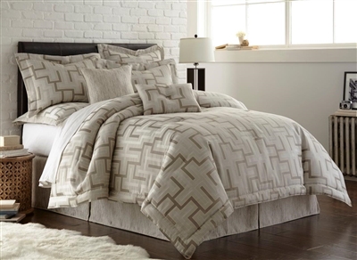 Austin Horn En' Vogue Maze Platinum Grey 3-piece Duvet Set