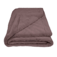 Olivia Quido Luxury Faux Fur Blush Pink (Dark) Throw Blanket