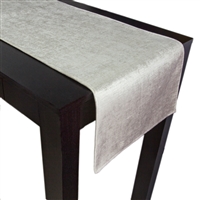 Olivia Quido Coventry Tailored Velvet Luxury Table Runner - Ivory