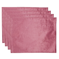 Olivia Quido Coventry Velvet Luxury Placemat 4-pack - Rosewood