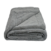 Olivia Quido Luxury Faux Fur Grey Throw Blanket