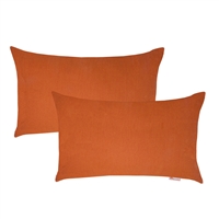 Olivia Quido Sunbrella Spectrum Cayenne Boudoir Outdoor Pillow 2-pack