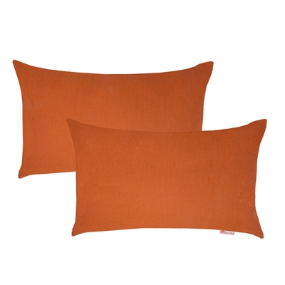 Olivia Quido Sunbrella Spectrum Cayenne Boudoir Outdoor Pillow 2-pack