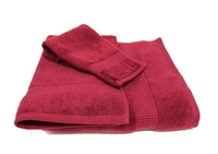 Olivia Quido Zero Twist 3-piece RED Towel Set