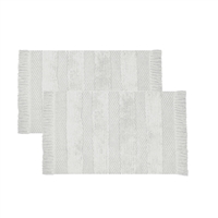 Olivia Quido Woven Loom Bath Rug 2-pack - Off-white