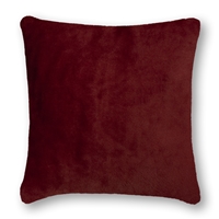 Olivia Quido Cosmopolitan Toile Burgundy Faux Fur 20-inch Pillow