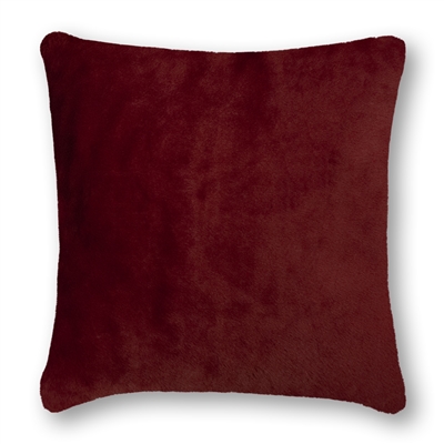 Olivia Quido Cosmopolitan Toile Burgundy Faux Fur 20-inch Pillow